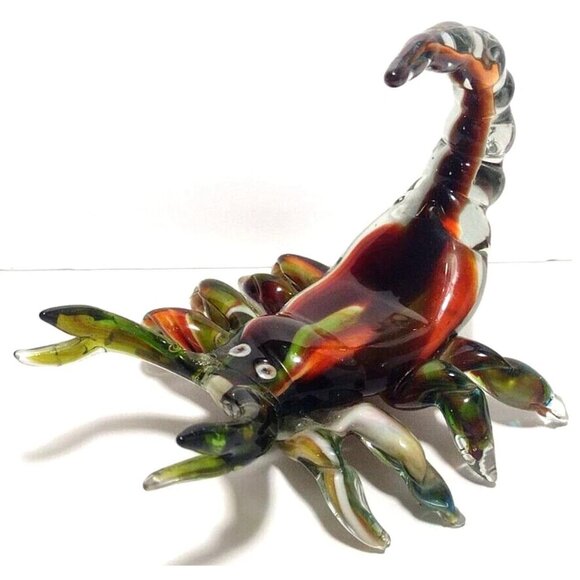 Vintage Art Glass Murano Beautiful Figurine Animal Collectible Glass Scorpio